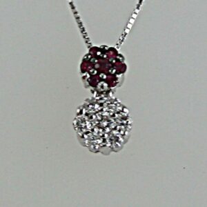 COLLANA IN ORO CON RUBINI E DIAMANTI