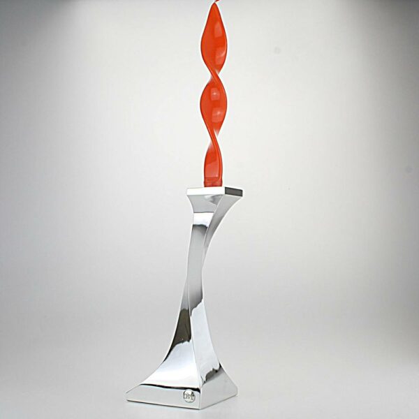 CANDELABRO IN VETRO ARGENTATO