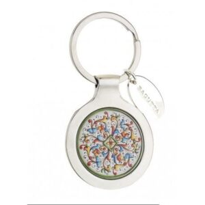 PORTACHIAVI MAIOLICA IN SILVER PLATED
