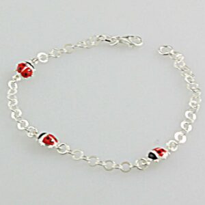 BRACCIALE COCCINELLE IN ARGENTO 925°°°