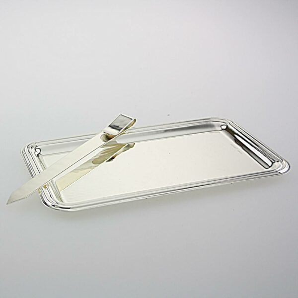 PORTAPOSTA CON TALIACARTE SILVER PLATED