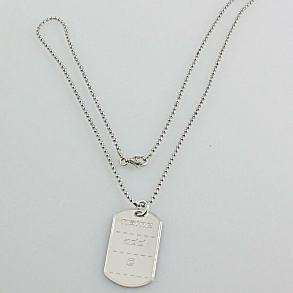 COLLANA PIASTRA MILITARE ARGENTO 925°°°