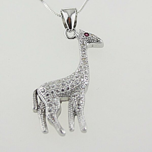 COLLANA IN ARGENTO 925/°°° CON ZIRCONI  GIRAFFA