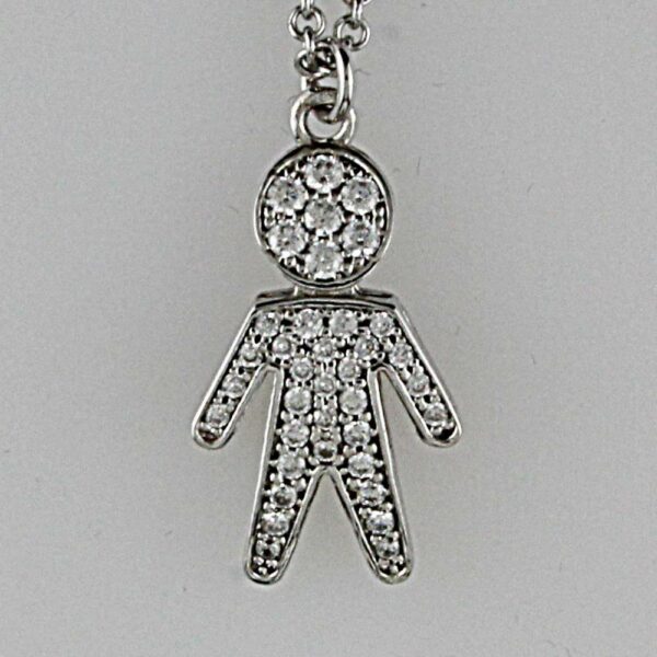 COLLANA IN ARGENTO 925/°°° CON ZIRCONI BIMBO