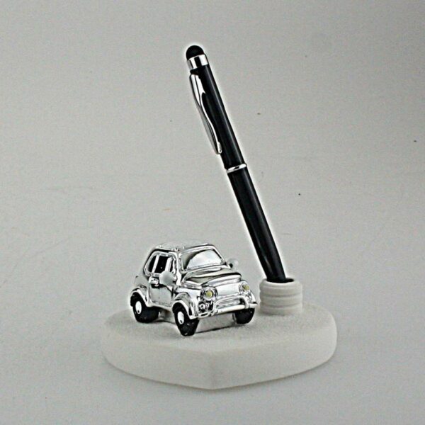 PORTAPENNE AUTOMOBILE ARGENTATO