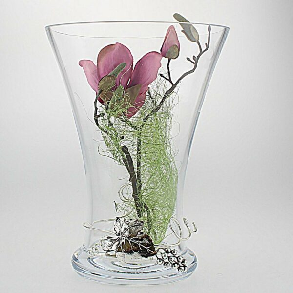 VASO IN VETRO E SILVER PLATED