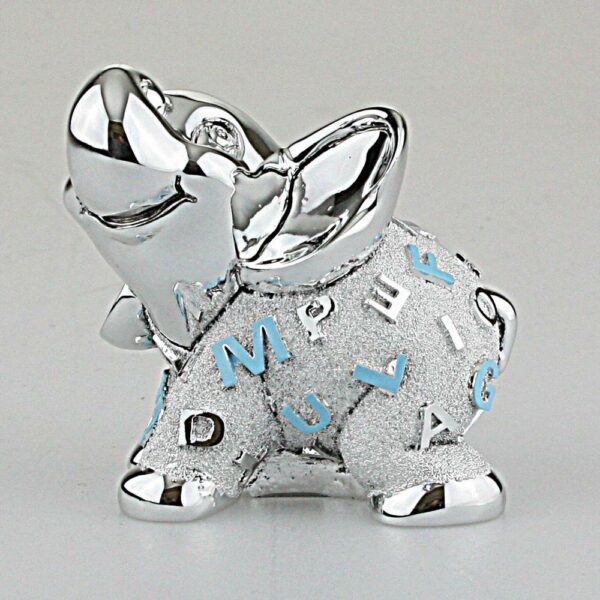 ELEFANTE AZZURRO ARGENTATO