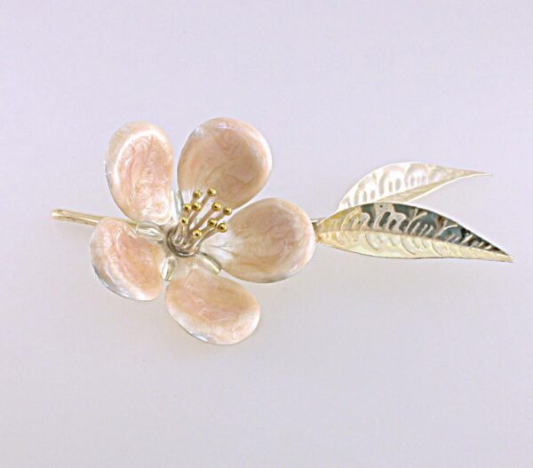 FIORE DI PESCO ROSA INARGENTO 800/925°°°