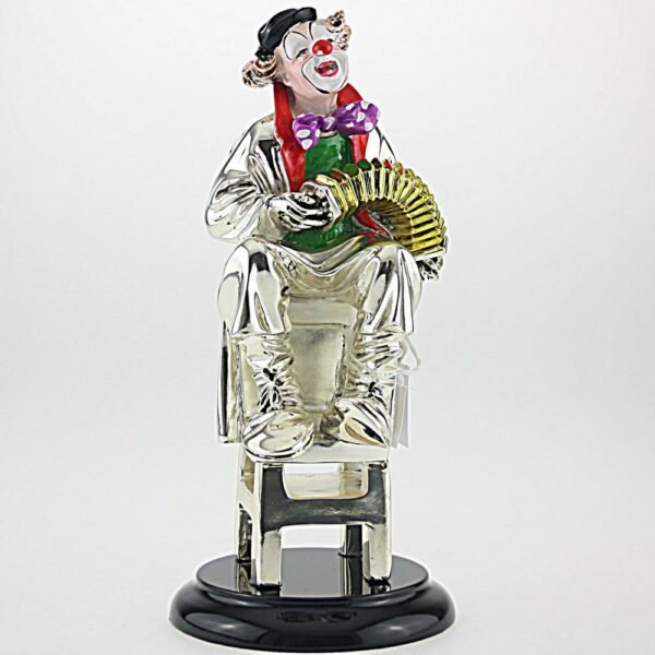 CLOWN CON FISARMONICA ARGENTATO