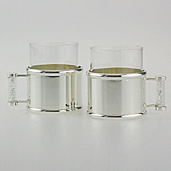 SET TAZZE DA CAFFE' IN SILVER PLATED