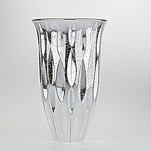 VASO IN VETRO ARGENTATO
