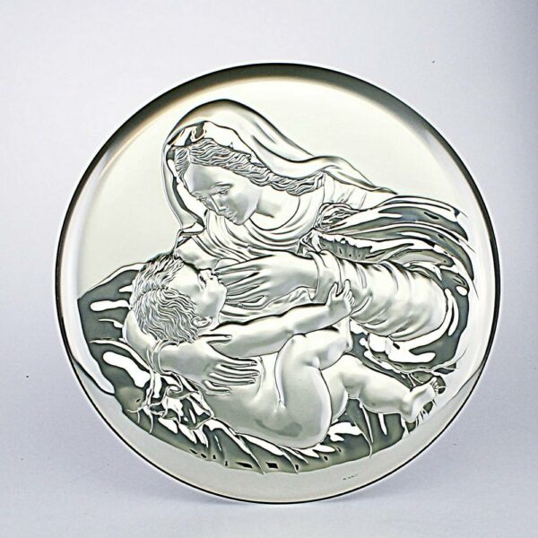 ICONA MADONNA IN ARGENTO BILAMINATO