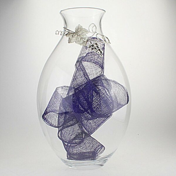 VASO IN VETRO E SILVAR PLATED