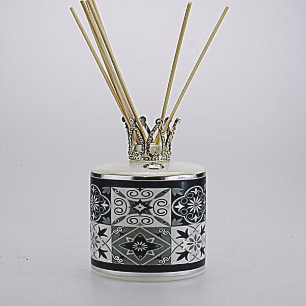 PROFUMATORE CERAMICA CON TAPPO ARGENTATO Cm 9x12