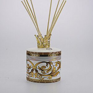 PROFUMATORE CERAMICA CON TAPPO DORATO Cm 9x12