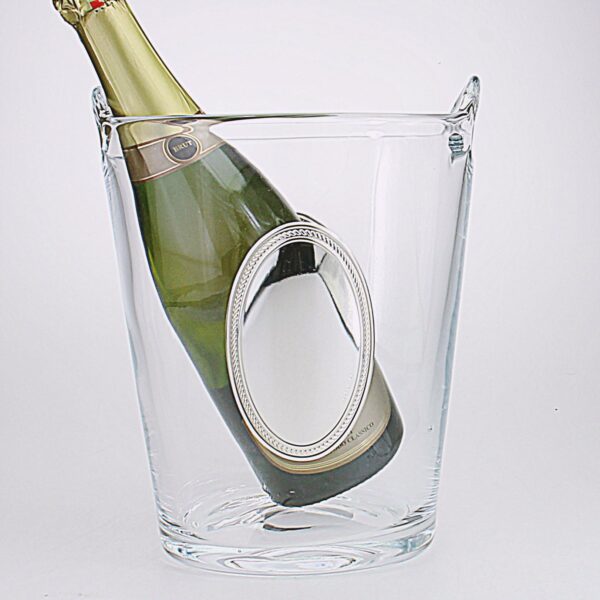 SECCHIO CHAMPAGNE CON BLASONE IN ARGENTO Cm 24