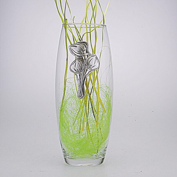 VASO CON BLASONE IN ARGENTO Cm 26