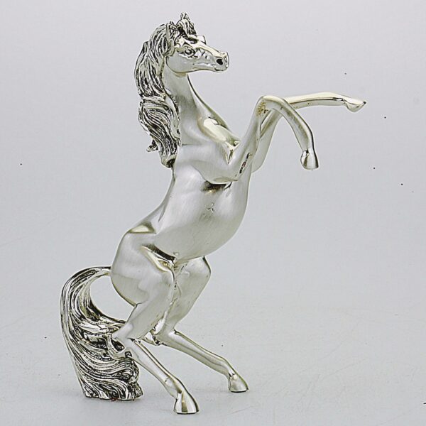 CAVALLO RAMPANTE ARGENTATO Cm 17