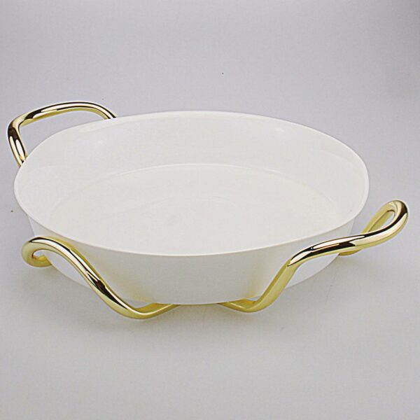 PORTAPIROFILA DORATO CON PIROFILA IN CERAMICA Diam. Cm 29