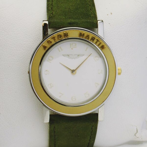 OROLOGIO ASTON MARTIN MM 34 ACCIAO E ORO AL QUARZO - NUOVO  ANNI '90