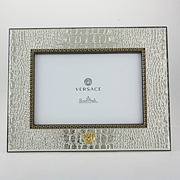 CORNICE "VERSACE" IN ARGENTO BILAMINATO con specchio