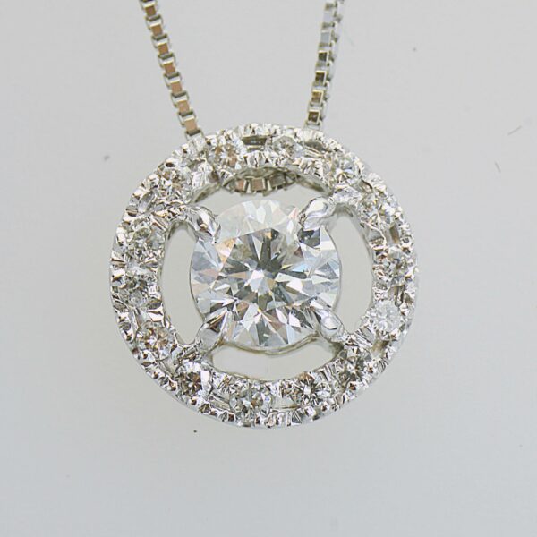 COLLANA PUNTO LUCE IN ORO CON DIAMANTI