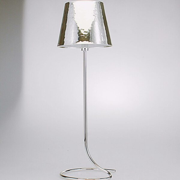 LAMPADA IN METALLO ARGENTATO CM 36