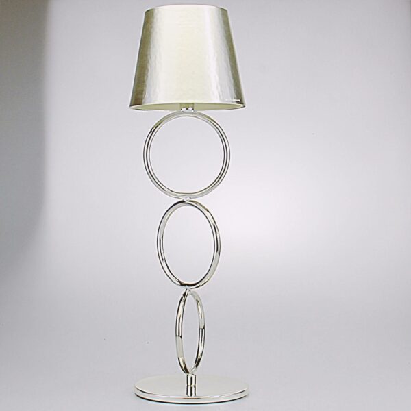 LAMPADA IN METALLO ARGENTATO CM 35