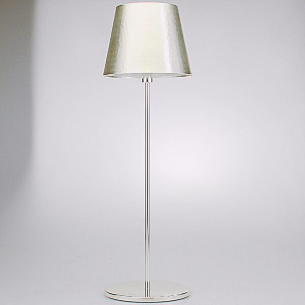 LAMPADA IN METALLO ARGENTATO CM 35