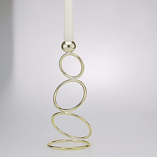 CANDELABRO IN METALLO DORATO CM 22