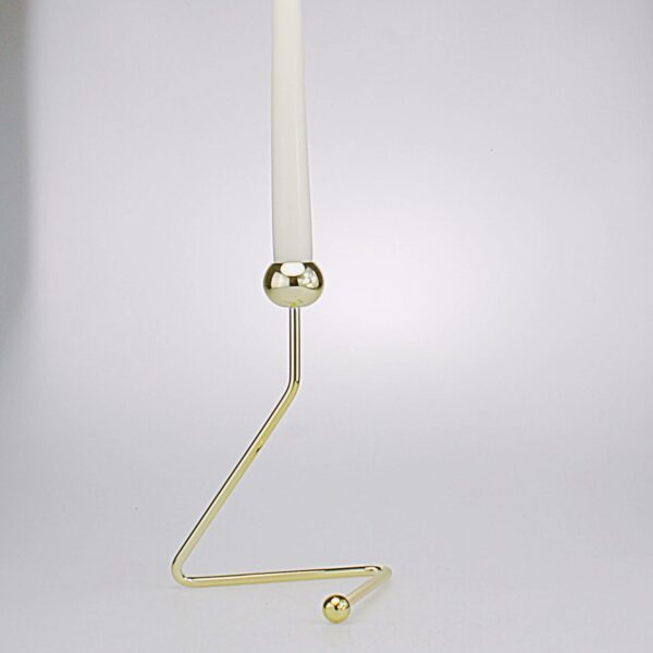 CANDELABRO IN METALLO DORATO CM 18