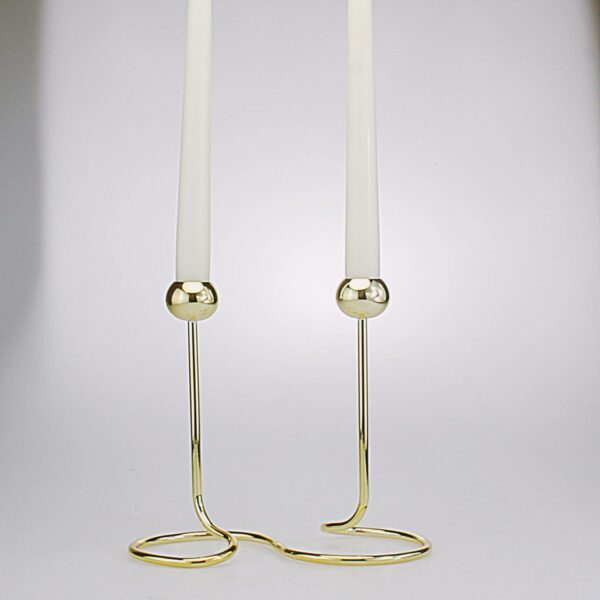 CANDELABRO IN METALLO DORATO CM 18