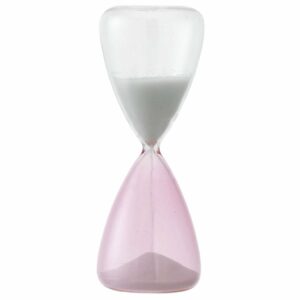 CLESSIDRA VETRO BIANCA & ROSA Cm 4x10