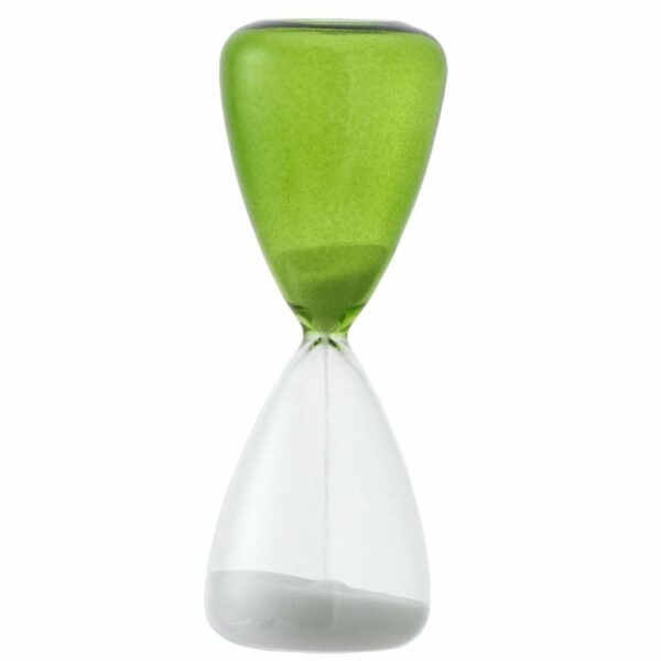 CLESSIDRA VETRO BIANCO & VERDE Cm 4x10