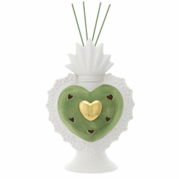 PROFUMATORE STATUA SACRO CUORE IN RESINA CON APPLICAZIONE DORATA – ORDINE MINIMO 10 PEZZI