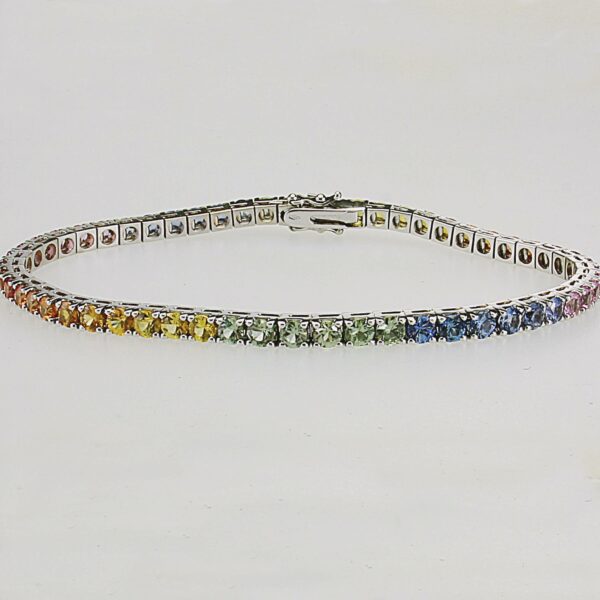 BRACCIALE IN ORO CON ZAFFIRI MULTICOLOR