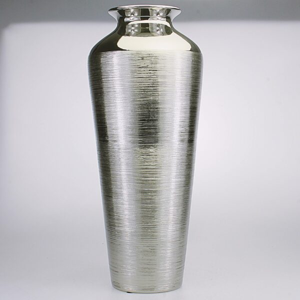 VASO CM 41 IN CERAMICA ARGENTATA