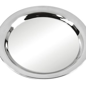 VASSOIO IN METALLO ARGENTATO DIAM CM 16,5
