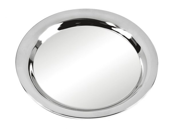 VASSOIO IN METALLO ARGENTATO DIAM CM 16,5