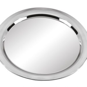 VASSOIO IN METALLO ARGENTATO DIAM CM 31
