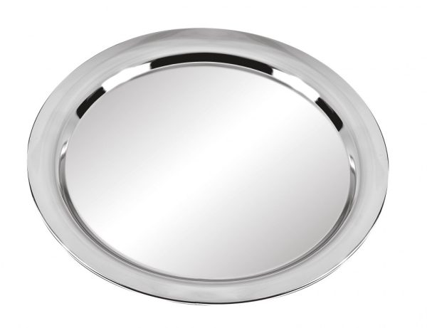 VASSOIO IN METALLO ARGENTATO DIAM CM 31
