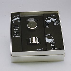 SET TAPPO+SALVAGOCCIA IN SILVER PLATED
