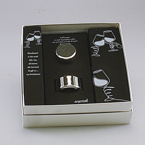 SET TAPPO+SALVAGOCCIA IN SILVER PLATED