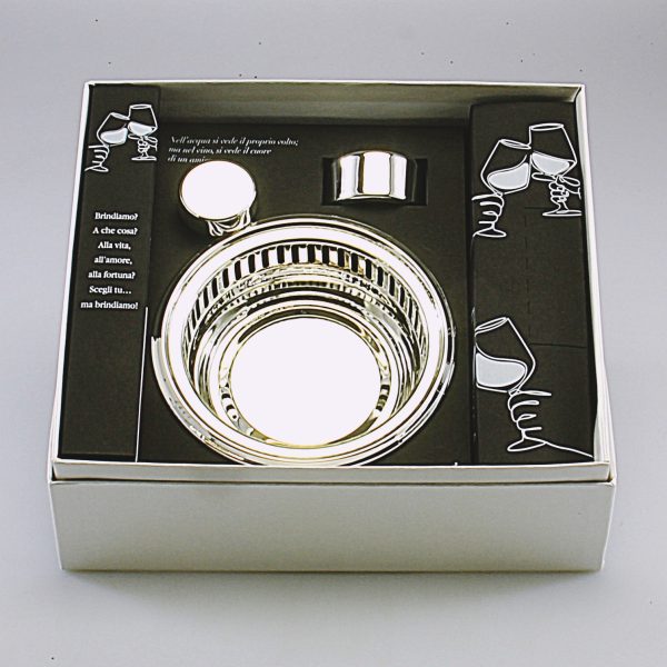 SET 3 ACCESSORI VINO IN SILVER PLATED