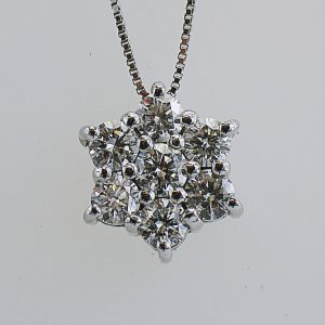COLLANA PUNTO LUCE  IN ORO CON DIAMANTI