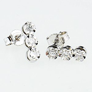 ORECCHINI TRILOGY IN ORO CON DIAMANTI