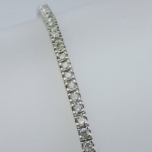BRACCIALE TENNIS IN ORO BIANCO TITOLO 750/°°° CON DIAMANTI KT. 0.65 G VS