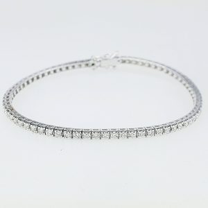 BRACCIALE TENNIS IN ORO BIANCO TITOLO 750/°°° CON DIAMANTI KT 1.04 G-VS